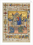 Leaf from an Antiphonary: Coronation of the Virgin, 1400s by Master of the Beffi Triptych (attributed to)