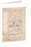 Leaf from an Antiphonary: Music, early 1300s by Unknown