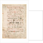 Leaf from an Antiphonary: Music, early 1300s by Unknown
