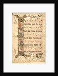 Leaf from the Wettinger Gradual: Historiated Initial…, c1330 by Second Master of the Wettinger Gradual