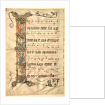 Leaf from the Wettinger Gradual: Historiated Initial…, c1330 by Second Master of the Wettinger Gradual
