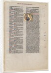 Leaf with Initial from a Latin Bible: Initial M: St. Paul with a Sword and a Book, c. 1220 by Vienna Moralized Bible Workshop