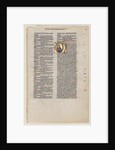 Leaf with Initial from a Latin Bible: Initial M: St. Paul with a Sword and a Book, c. 1220 by Vienna Moralized Bible Workshop