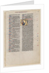 Leaf with Initial from a Latin Bible: Initial M: St. Paul with a Sword and a Book, c. 1220 by Vienna Moralized Bible Workshop
