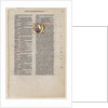 Leaf with Initial from a Latin Bible: Initial M: St. Paul with a Sword and a Book, c. 1220 by Vienna Moralized Bible Workshop