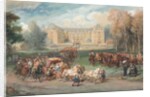 Louis XIV Driving his Coach in the Park of Versailles, 1870 by Eugène Louis Lami
