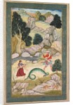 Lovers Parting, Page from a Book of Fables, c. 1590-95 by Unknown