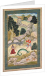 Lovers Parting, Page from a Book of Fables, c. 1590-95 by Unknown