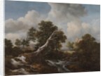 Low Waterfall in a Wooded Landscape with a Dead Beech Tree, c. 1660-1670 by Jacob van Ruisdael