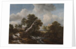Low Waterfall in a Wooded Landscape with a Dead Beech Tree, c. 1660-1670 by Jacob van Ruisdael