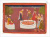 Madhava plays his vina before five women drawing water from a well, from a Madhavanala…, c. 1700 by Unknown