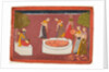 Madhava plays his vina before five women drawing water from a well, from a Madhavanala…, c. 1700 by Unknown