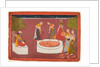 Madhava plays his vina before five women drawing water from a well, from a Madhavanala…, c. 1700 by Unknown