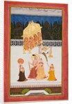 Maharana Ari Singh and his consort on a terrace, c. 1761 by Unknown