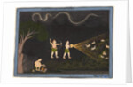 Maharana Jagat Singh dressed as a Bhil, hunting deer at night, c. 1735-40 by Unknown