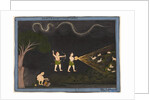 Maharana Jagat Singh dressed as a Bhil, hunting deer at night, c. 1735-40 by Unknown