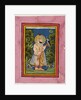 Maharana Jawan Singh in a forest holding a hawk, c. 1835 by Ghasi (possibly)