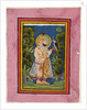 Maharana Jawan Singh in a forest holding a hawk, c. 1835 by Ghasi (possibly)