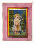 Maharana Jawan Singh in a forest holding a hawk, c. 1835 by Ghasi (possibly)