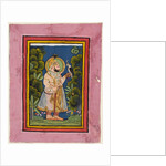 Maharana Jawan Singh in a forest holding a hawk, c. 1835 by Ghasi (possibly)