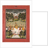 Malar Ragini: Krishna Playing the Flute to Seven Gopis Holding Musical Instruments…, c. 1760 by Unknown