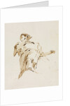Male Figure Seen from Below, c. 1740s by Giovanni Battista Tiepolo