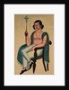 Man Seated in a European Chair Smoking a Margila Pipe, c. 1880 by Unknown