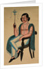 Man Seated in a European Chair Smoking a Margila Pipe, c. 1880 by Unknown