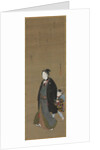 Man Strolling with a Boy Carrying Flowering Branch, c. 1810 by Kitagawa Fujimaro