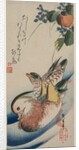Mandarin Ducks and Flowering Plants, early or mid-1830s by Ando Hiroshige