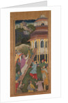 Mary ascends the stairs to the temple, from a Mir?at al-quds…, 1602-1604 by Unknown