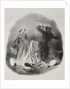 Matrimonial Customs: Ah! you think your wife does not provide enough for you, villian…, 1841 by Honoré Daumier; Aubert