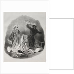 Matrimonial Customs: Ah! you think your wife does not provide enough for you, villian…, 1841 by Honoré Daumier; Aubert