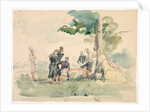 Militaires sous un arbre by Isidore Pils