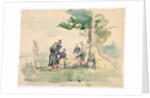 Militaires sous un arbre by Isidore Pils
