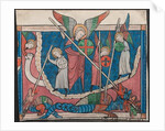 Miniature from a Manuscript of the Apocalypse: The War in Heaven, c. 1295 by Unknown