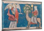 Miniature from a Manuscript of the Apocalypse: The Woman upon the Scarlet Beast, c. 1295 by Unknown
