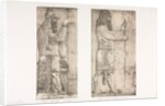 Monuments of Ninevah: Plate 6, Fish-god; Figure near an Entrance, 1853 by Austen Henry Layard