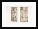 Monuments of Ninevah: Plate 6, Fish-god; Figure near an Entrance, 1853 by Austen Henry Layard