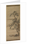 Moonlit Landscape of Pine Tree with Old Man in Boat, Muromachi period, 1392-1573 by Oguri Sotan
