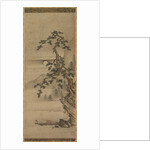 Moonlit Landscape of Pine Tree with Old Man in Boat, Muromachi period, 1392-1573 by Oguri Sotan