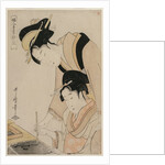 Mother Teaching her Daughter Calligraphy, from the series, Twelve Occupations of Women, c. 1798 by Kitagawa Utamaro