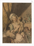 Mother with Two Children, 1788 by Henri Chevaux