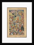 Mughal ruler Humayun defeating the Afghans before reconquering India, folio from an Akbar-nama (Book by Unknown