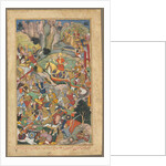 Mughal ruler Humayun defeating the Afghans before reconquering India, folio from an Akbar-nama (Book by Unknown