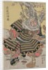 Musashibo Benkei Kneeling by a Plum Tree, c. mid or late 1810s by Gototei Kunisada