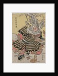 Musashibo Benkei Kneeling by a Plum Tree, c. mid or late 1810s by Gototei Kunisada