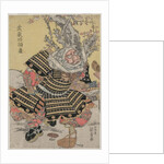 Musashibo Benkei Kneeling by a Plum Tree, c. mid or late 1810s by Gototei Kunisada