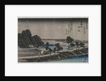 Night Rain at the Azuma Shrine, mid-1830s by Utagawa Hiroshige