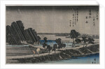 Night Rain at the Azuma Shrine, mid-1830s by Utagawa Hiroshige